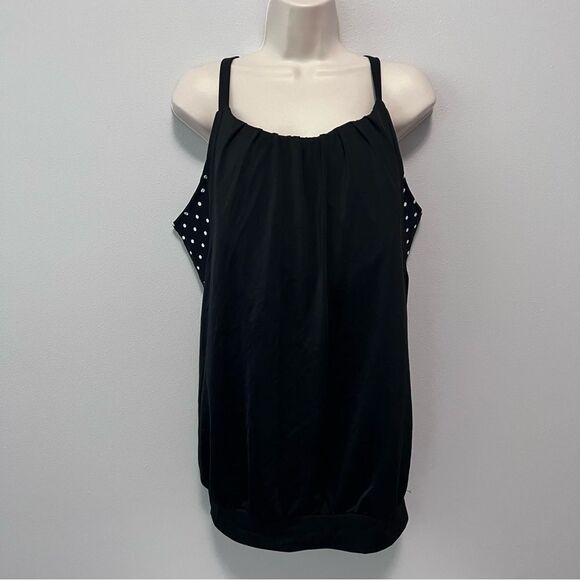 Swim by Cacique Polka Dot Tankini Top Size 18 - Picture 1 of 9